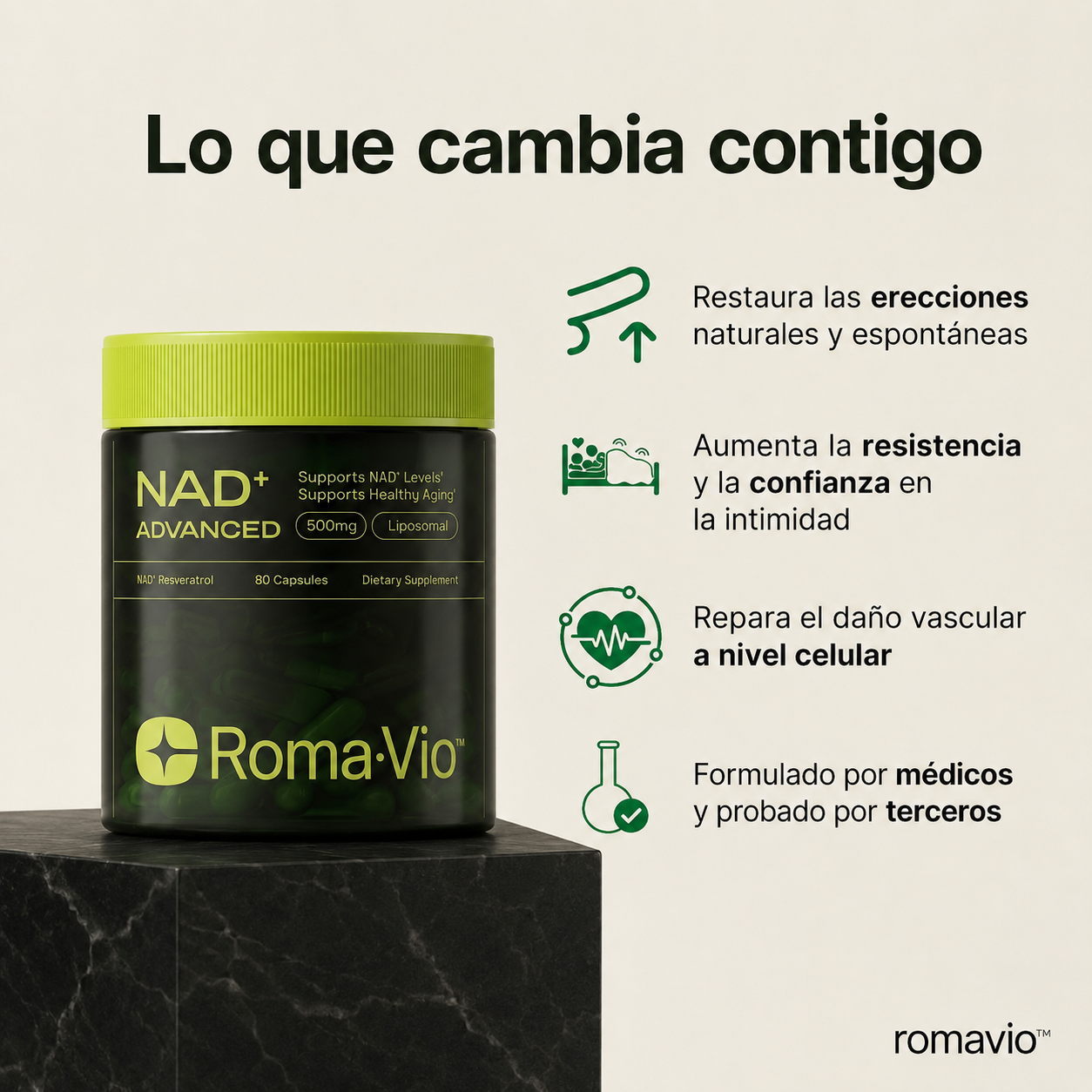 Romavio NAD+ Capsulas