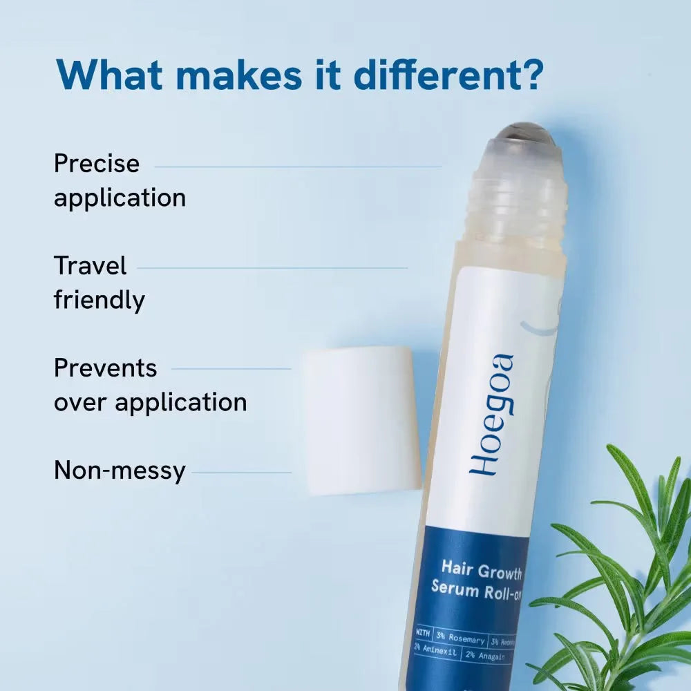 Roll-on Rosemary Hair Growth Serum Anti Hair Loss for Scalp Treatment Nourishing Strengthening Hair Roots Increases Hair Density