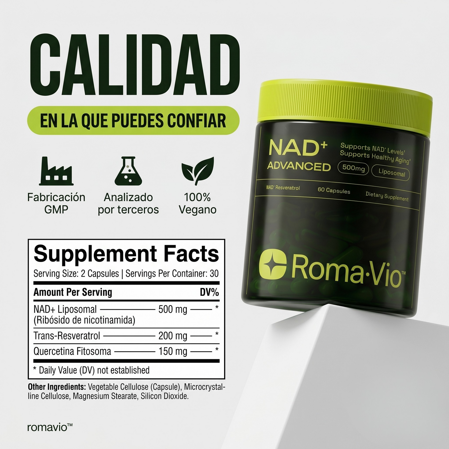 Romavio NAD+ Capsulas